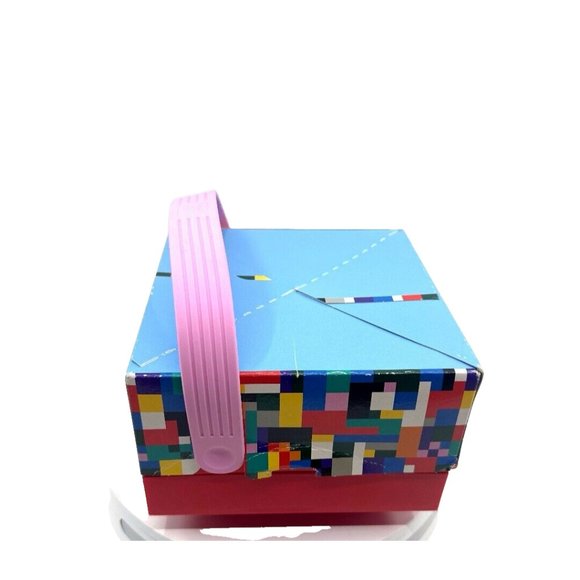 LEGO x Target Collab 4-Stud Red Stackable Brick Storage Box w/ Pink Handle) - Picture 7 of 11